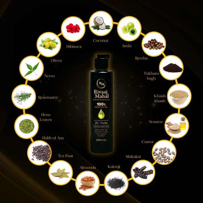Rivaaj Mahal Hair Oil | 20+ Natural Herbs