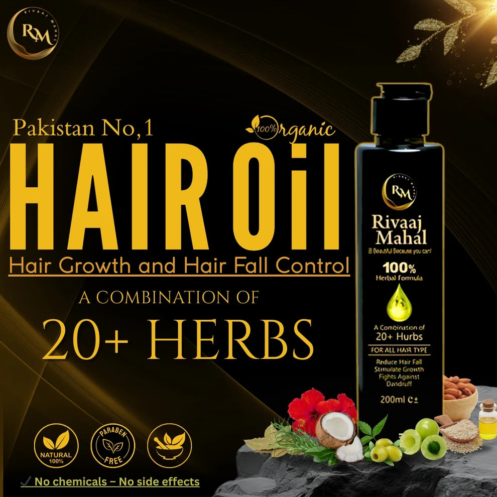 Rivaaj Mahal™ Hair Oil | A Combination 20+ Herbs
